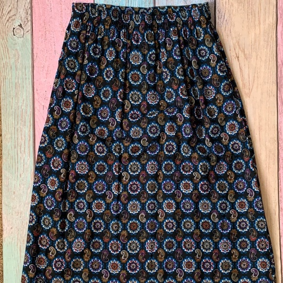 Vintage 80s button down and skirt set paisley print midi skirt size small - Picture 6 of 10